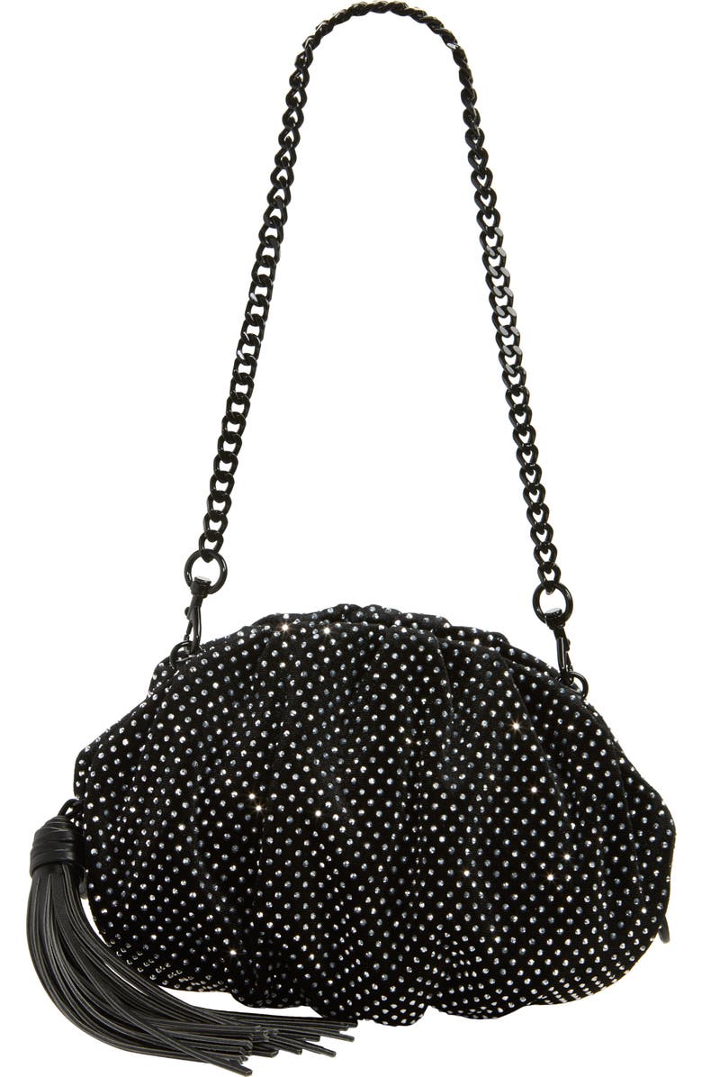 Rebecca Minkoff Small Ruched Clutch, Main, color, Black