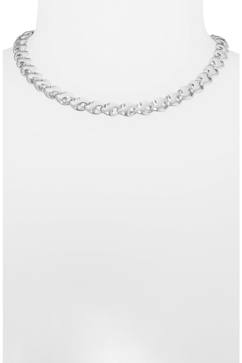 Interlocked Link Necklace, Alternate, color, SILVER