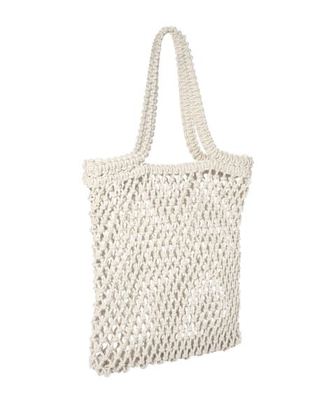 Sunwashed Macrame Tote