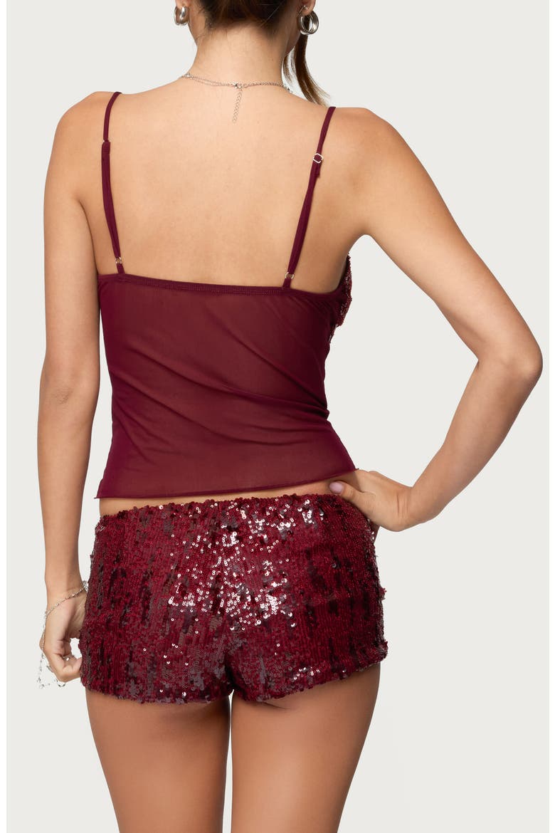 Azelia Bead & Sequin Camisole, Alternate, color, BURGUNDY
