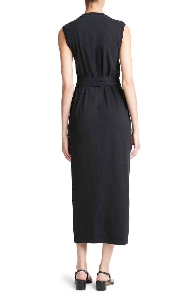 Sleeveless Cotton Knit Midi Dress