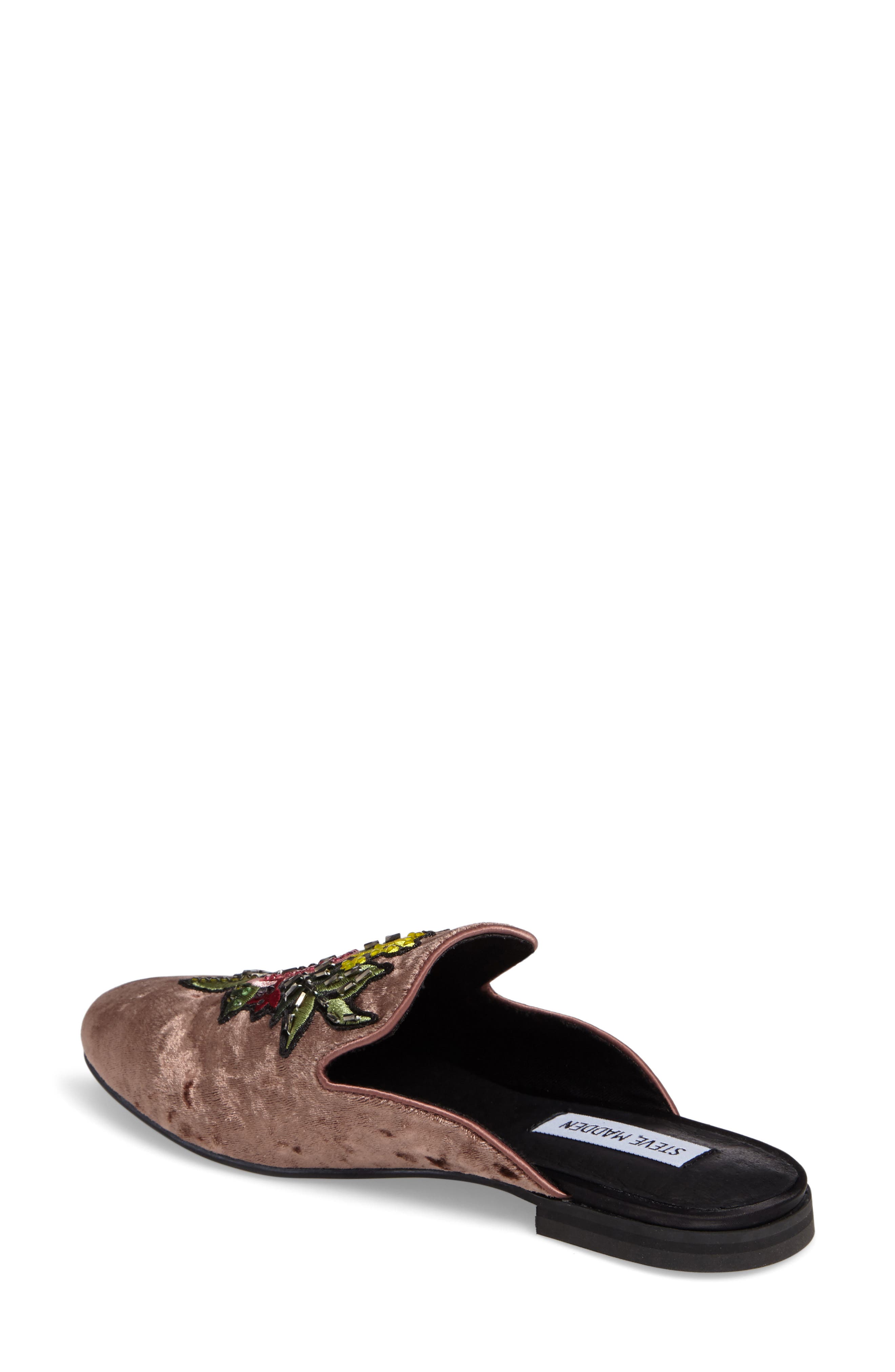 Hugh Embellished Mule, Alternate, color, PINK VELVET