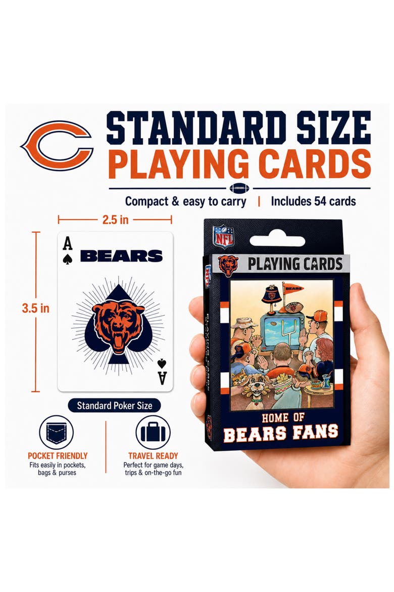 Chicago Bears Fan Deck Playing Cards, Alternate, color, Multicolor