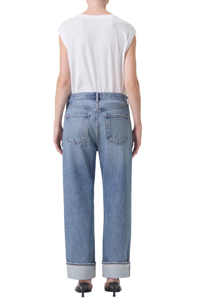 AGOLDE Fran High Waist Wide Straight Leg Jeans, Alternate, color,