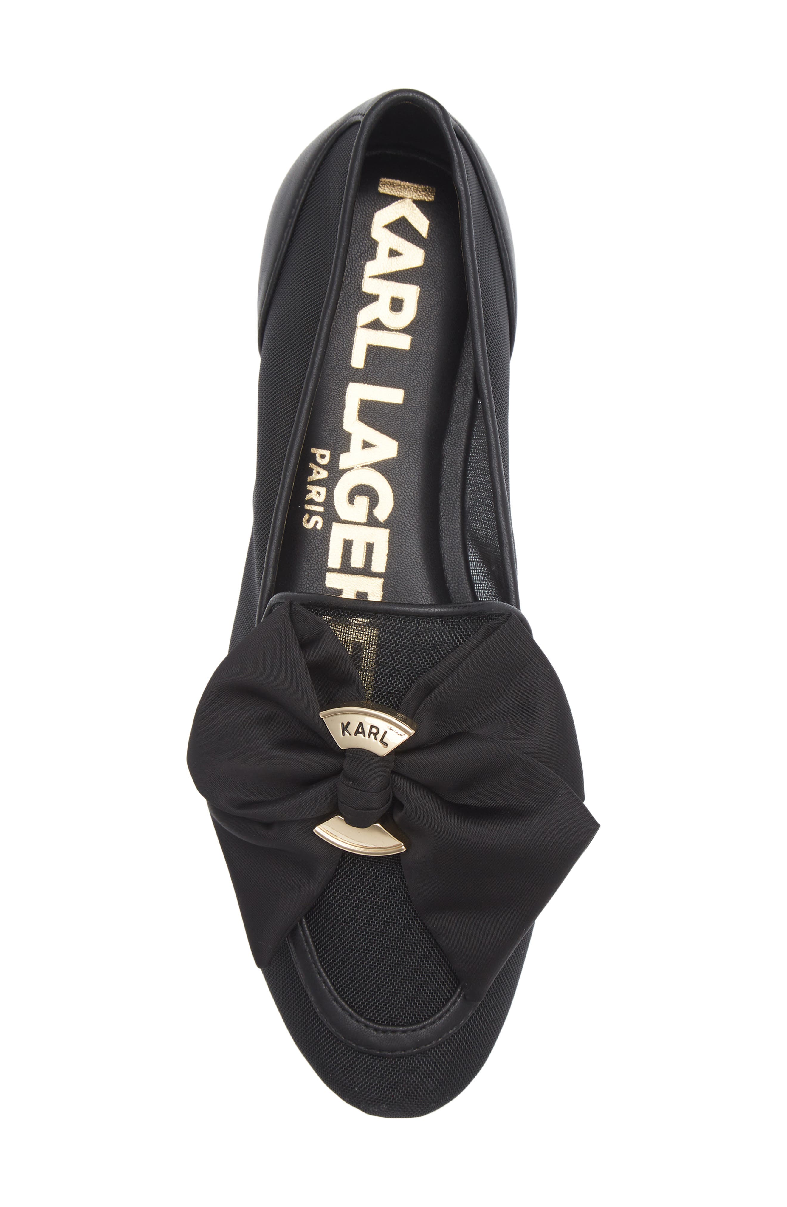 KARL LAGERFELD PARIS Velicity Bow Loafer, Alternate, color, Black