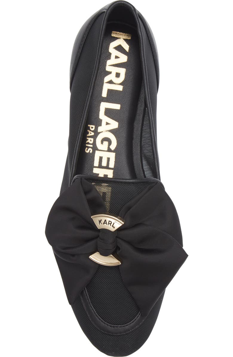 KARL LAGERFELD PARIS Velicity Bow Loafer, Alternate, color, Black