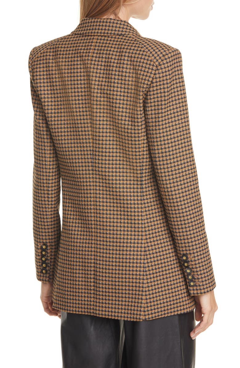 Veronica Beard Fortuna Houndstooth Check Dickey Jacket, Alternate, color, 