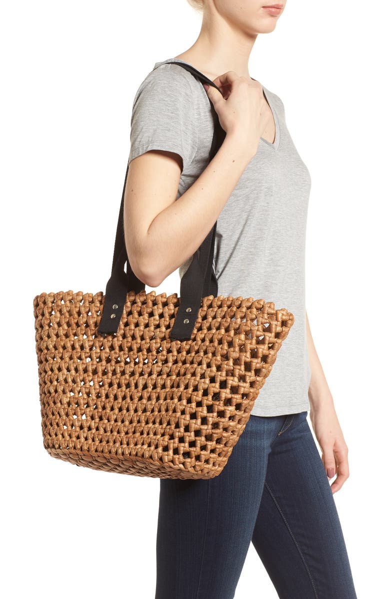 Nordstrom Open Weave Straw Tote, Alternate, color,