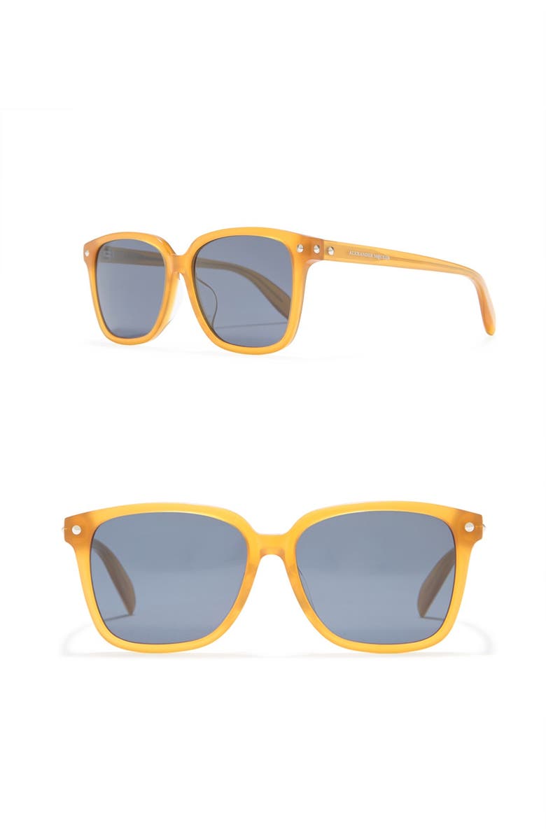 McQueen 54mm Square Sunglasses, Alternate, color, 