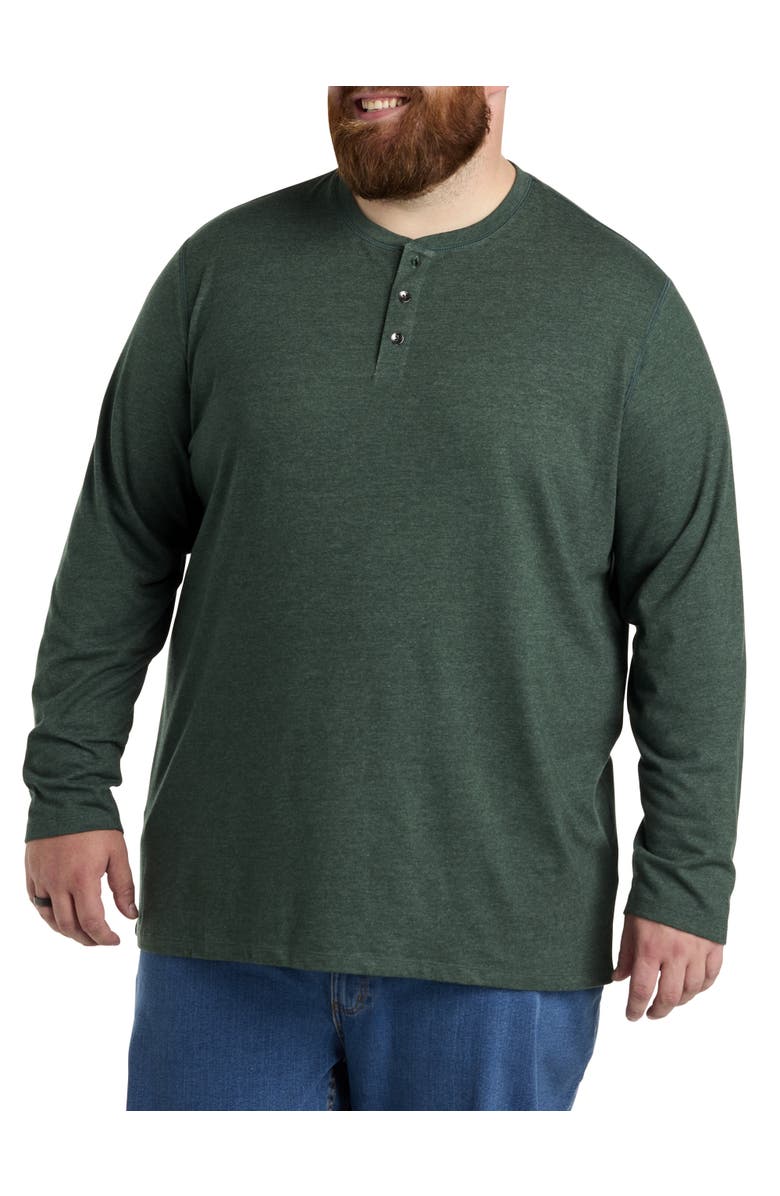 Harbor Bay by DXL Big & Tall Long Sleeve Henley Shirt, Alternate, color, 