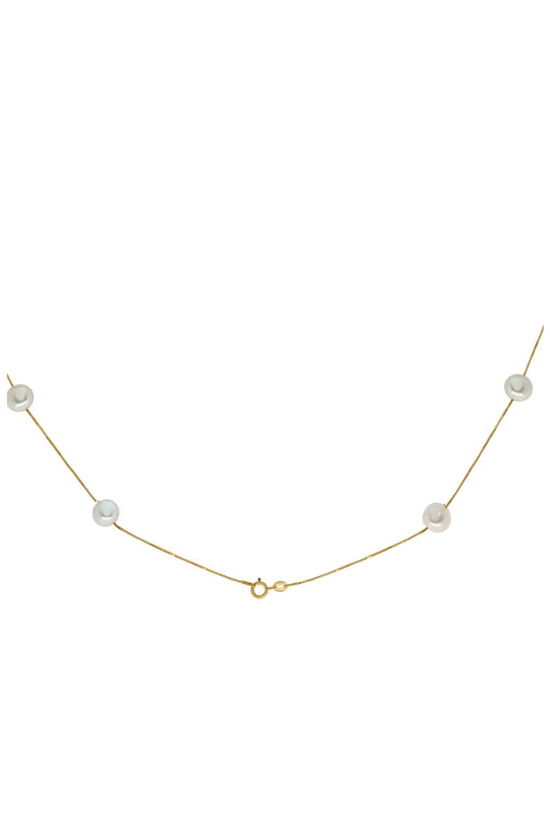 14K Yellow Gold Freshwater Pearl Layered Necklace, 18'', Alternate, color, 14K Gold