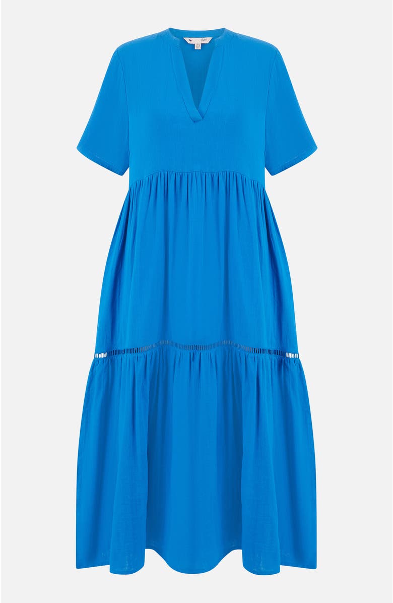 Yumi Cotton Kaftan Midi Dress, Alternate, color, Blue