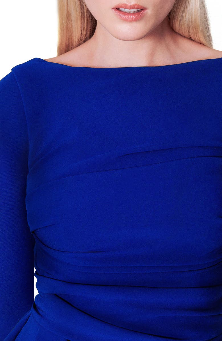 Talbot Runhof Stretch Crepe Mermaid Gown, Alternate, color, 