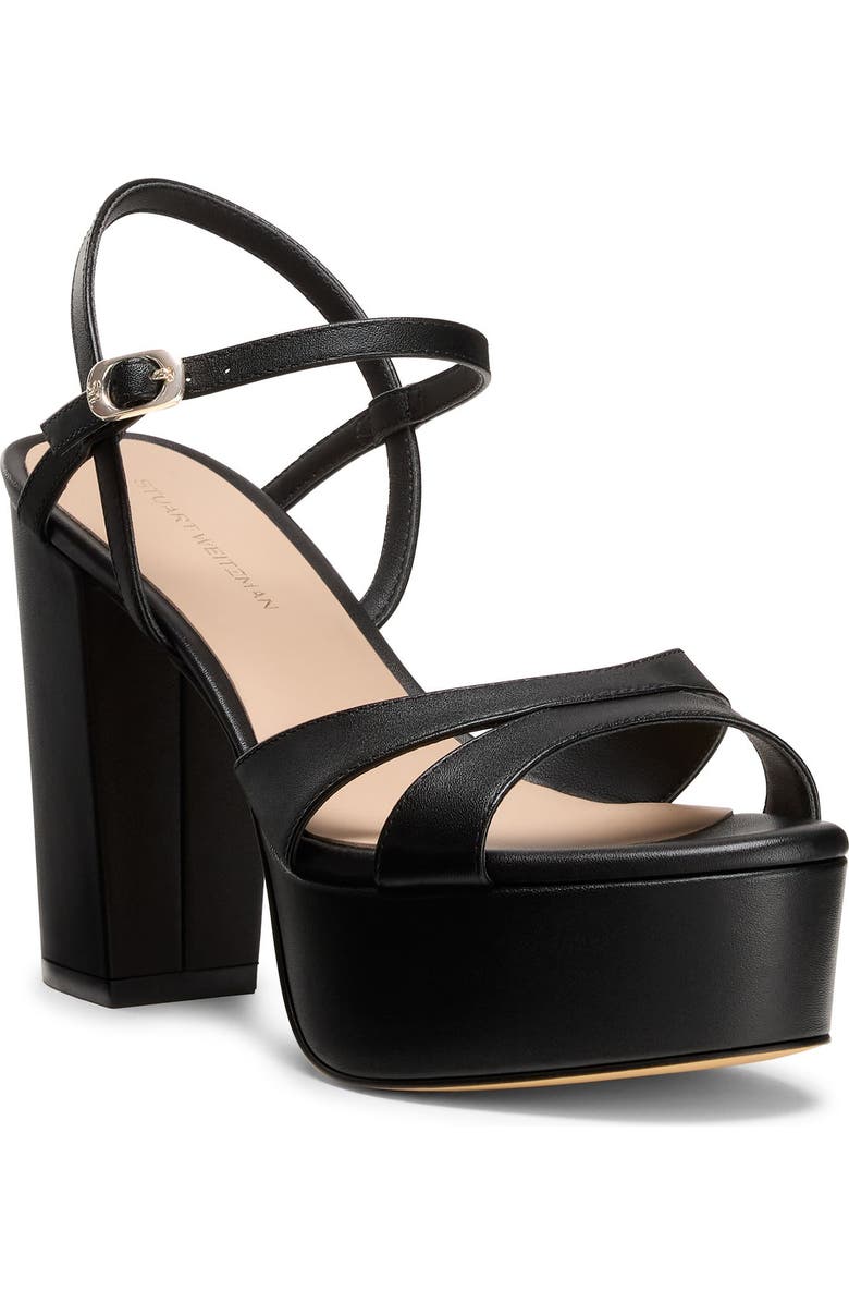 Stuart Weitzman Maia Platform Sandal, Main, color, Black