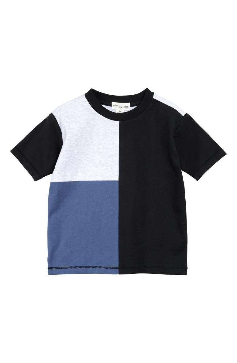 MILES THE LABEL Kids' Colorblock Organic Cotton T-Shirt, Main, color, 