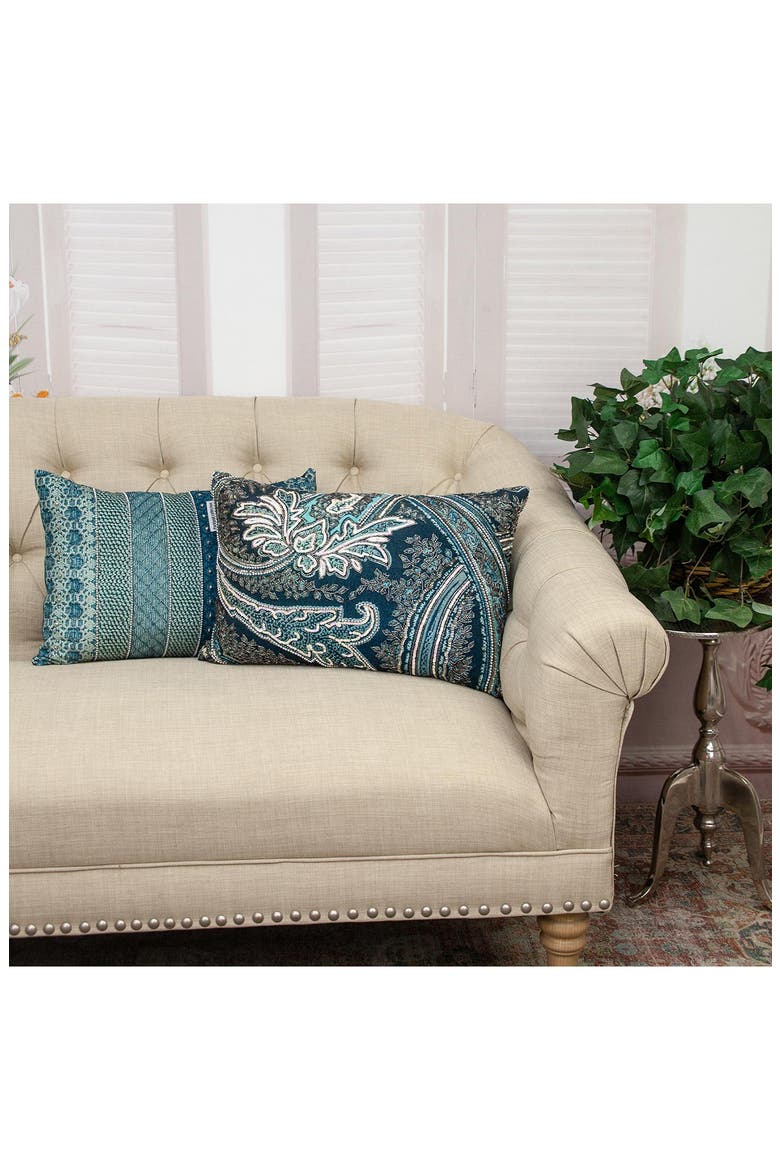 Lilia Bead-Embellished Accent Pillow, Alternate, color, MULTICOLOR