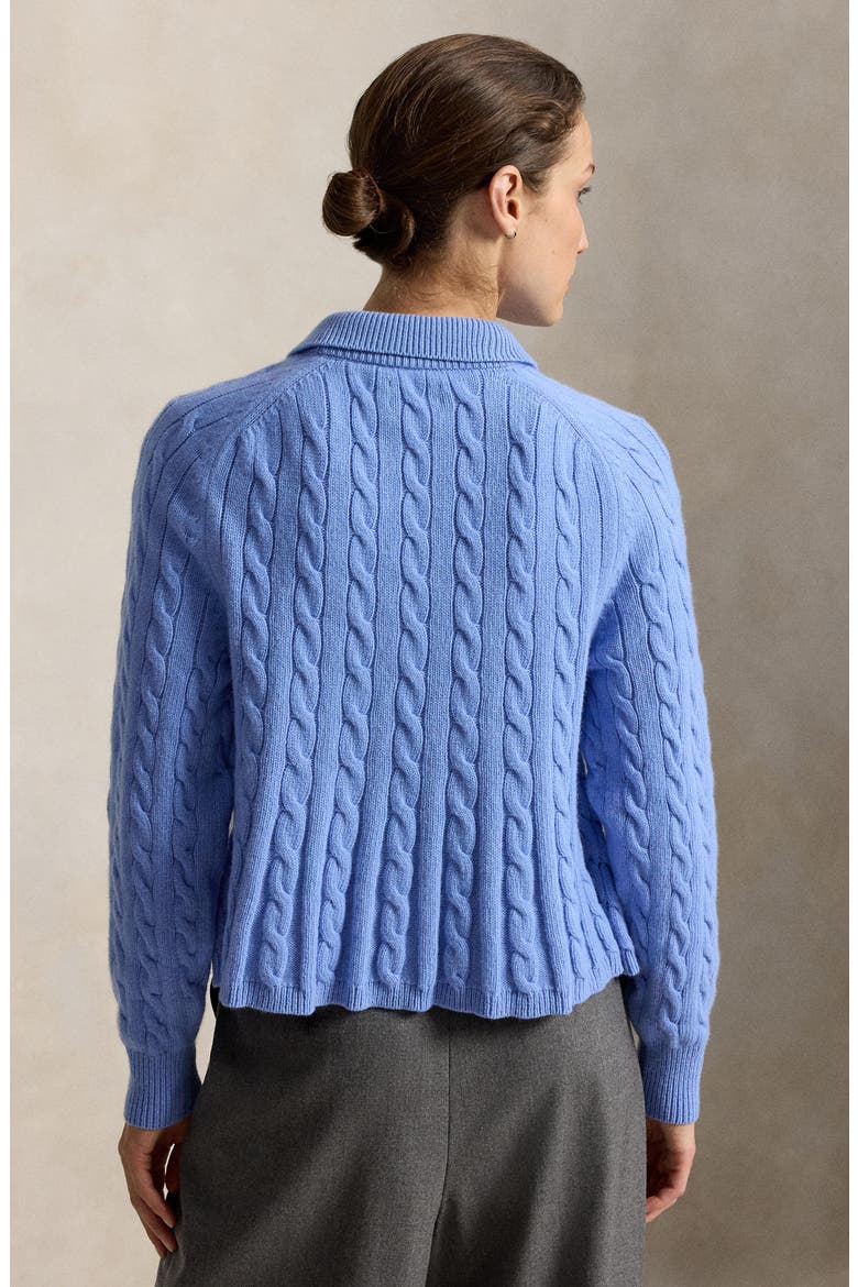Wool & Cashmere Polo Sweater, Alternate, color, NEW LITCHFIELD BLUE