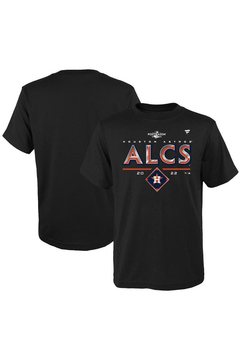 Youth Fanatics Branded Black Houston Astros 2022 Division Series Winner Locker Room T-Shirt, Main, color, Black