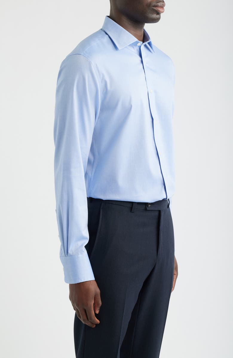 Hickey Freeman Modern Fit Pima Cotton Dress Shirt, Alternate, color, 
