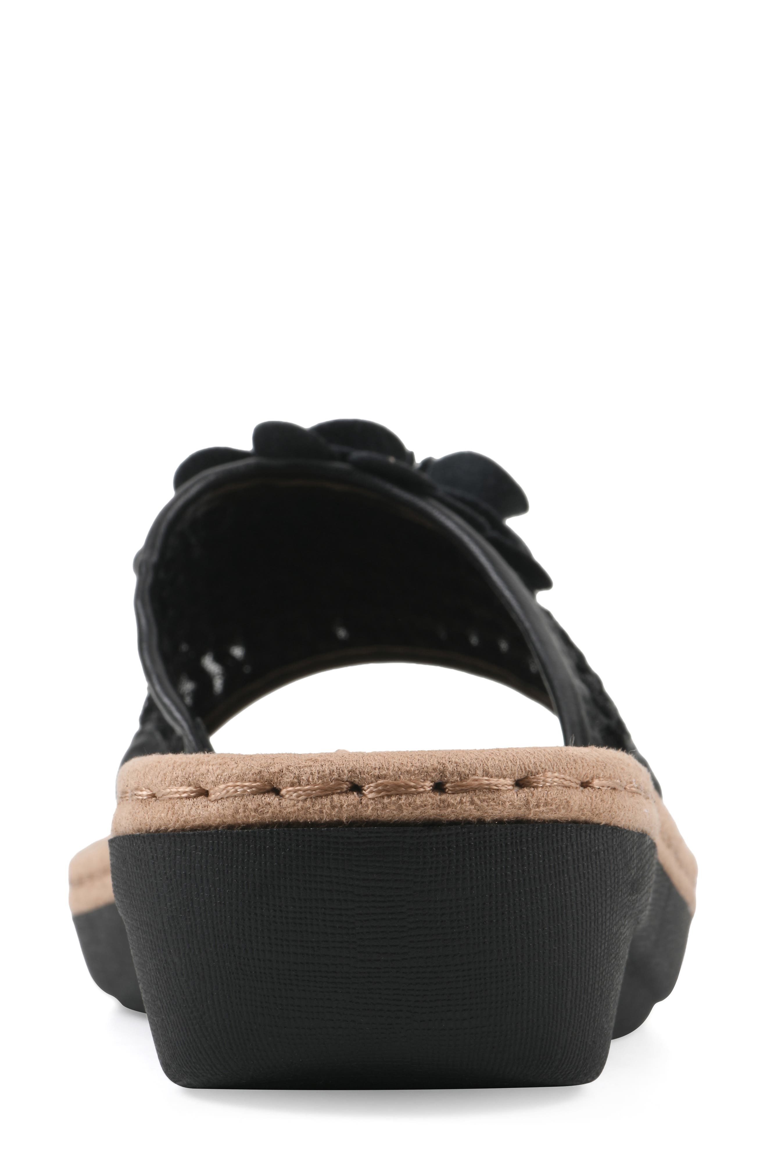 CLIFFS BY WHITE MOUNTAIN Chill 2 Wedge Slide Sandal - Wide Width Available, Alternate, color, Black/ Fabric