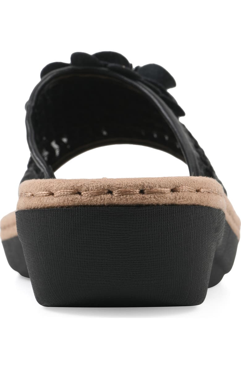 CLIFFS BY WHITE MOUNTAIN Chill 2 Wedge Slide Sandal - Wide Width Available, Alternate, color, Black/ Fabric