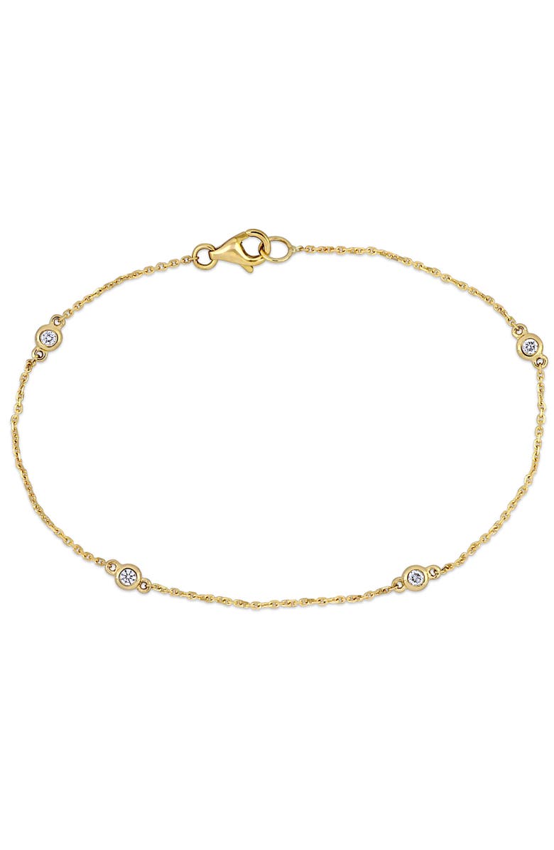 Julianna B. Diamond Station Chain Bracelet 14k, Main, color, 14K Yellow Gold