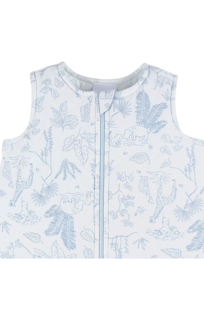 Just Born Blue Sleeveless Wearable Blanket, Alternate, color, Giraffe