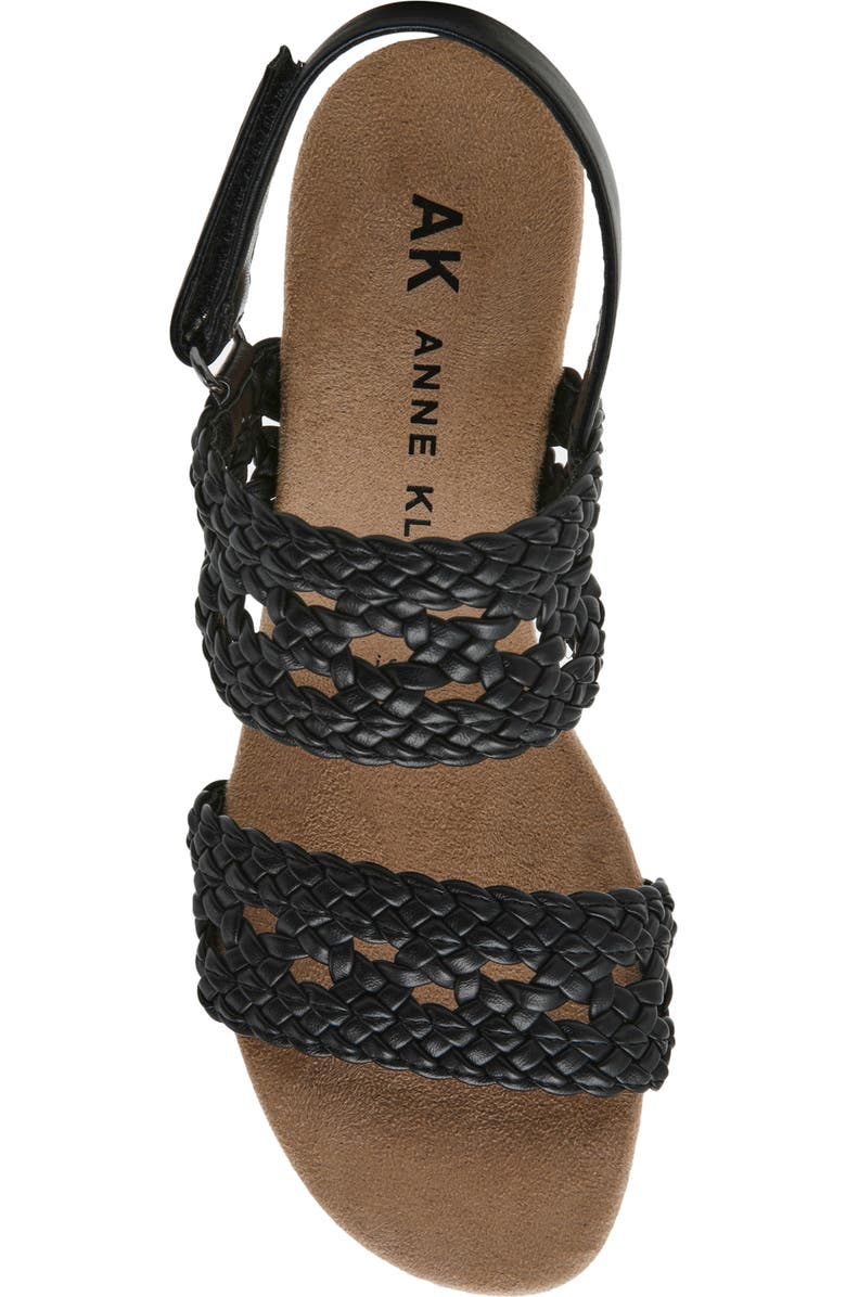 Anne Klein Baxxter Wedge Sandal, Alternate, color, Black