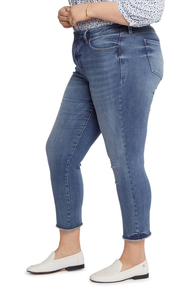 Sheri Fray Hem Slim Ankle Jeans, Alternate, color, ROCKIE