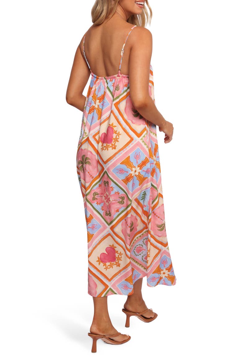 Gisela Print Sundress, Alternate, color, MULTI TILE