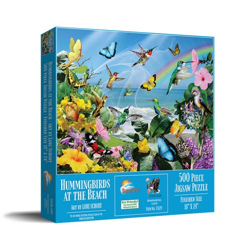 Hummingbirds at the Beach 500 piece Jigsaw Puzzle for Adults