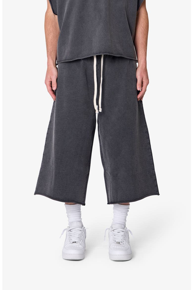 Extra Long Sweat Shorts, Alternate, color, WASHED BLACK