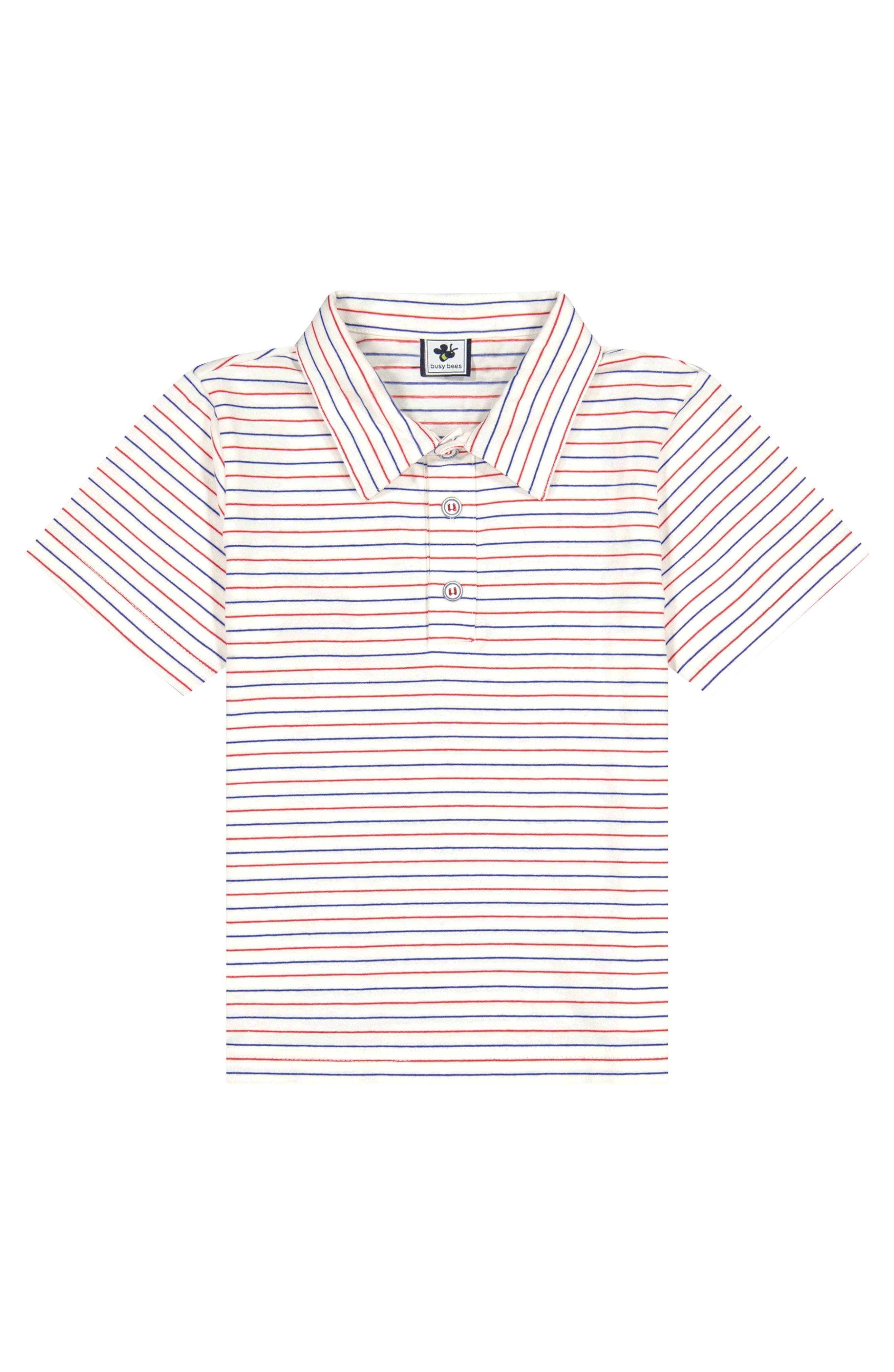 selected White and Blue Stripe