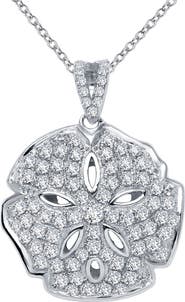 Lafonn Simulated Diamond Sand Dollar Pendant Necklace