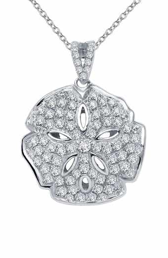 Lafonn Simulated Diamond Sand Dollar Pendant Necklace