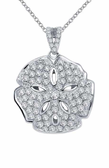 Lafonn Simulated Diamond Sand Dollar Pendant Necklace