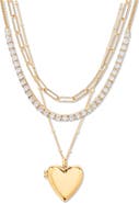 Brook and York Isabella Set of 3 Tennis Layering Necklaces