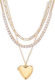 Brook and York Isabella Set of 3 Tennis Layering Necklaces