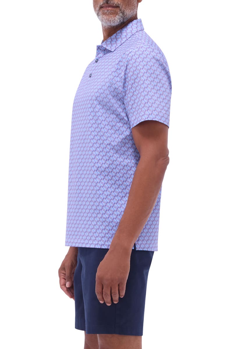Bugatchi Victor OoohCotton<sup>®</sup> Geo Print Polo, Alternate, color, Lilac