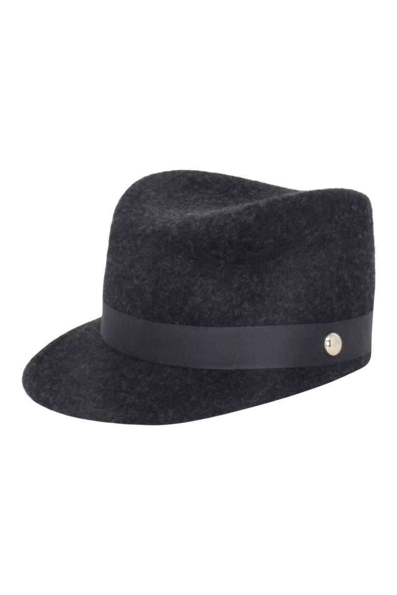 Samira Wool Felt Hat, Main, color, CHARCOAL MELANGE