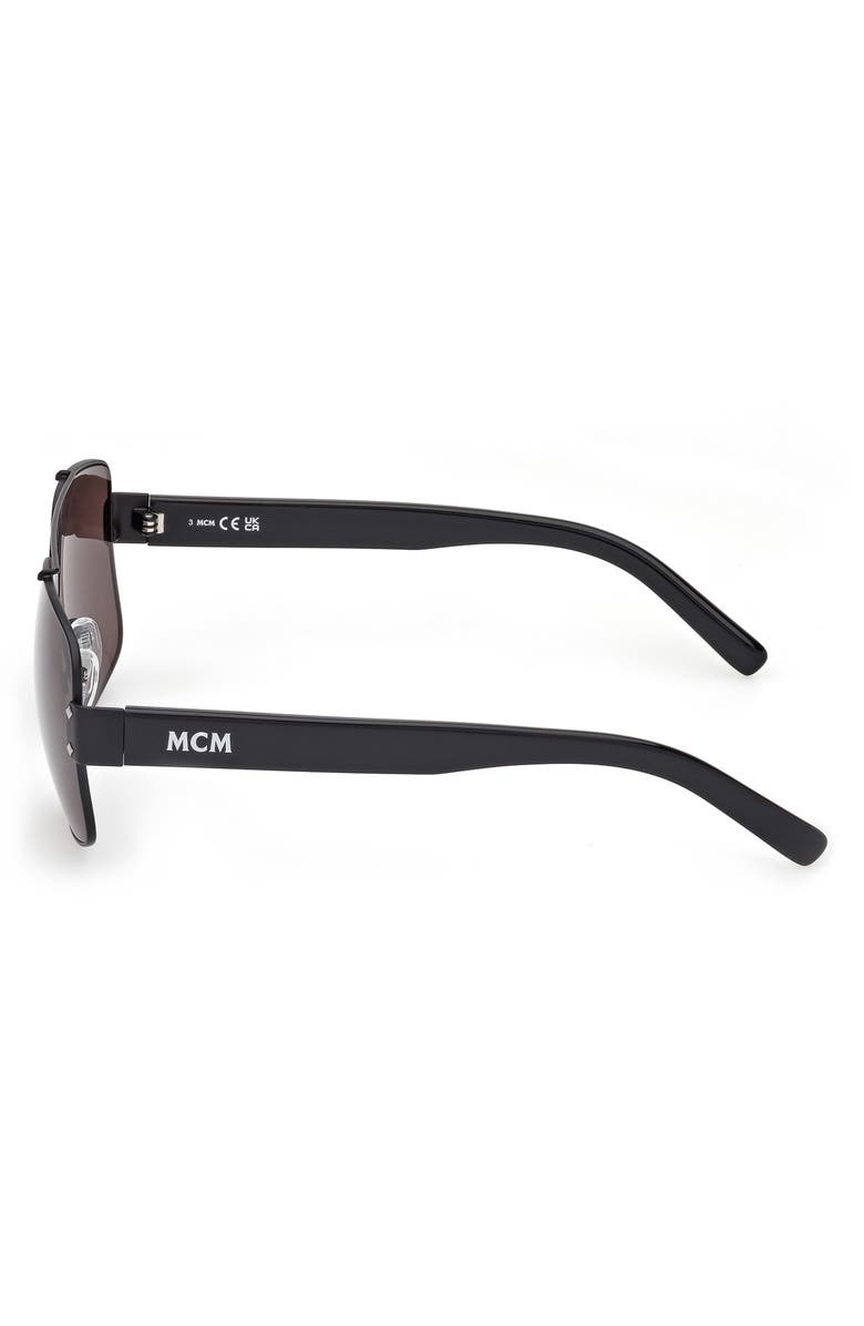 MCM 58mm Navigator Sunglasses, Alternate, color, Black/ Other / Smoke