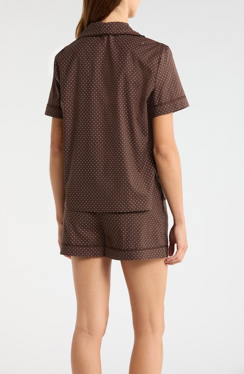 Reformation Blair Stretch Organic Cotton Short Pajamas, Alternate, color, Pin Dot