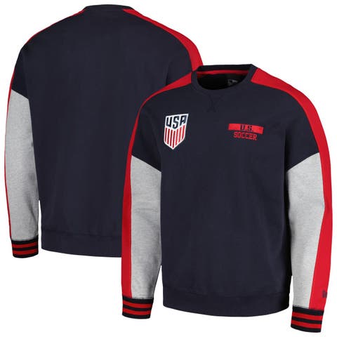 Men's 5th & Ocean by New Era Navy USMNT Athleisure Pullover Sweatshirt