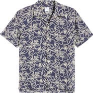 PS Paul Smith Casual Fit Floral Embroidered Camp Shirt