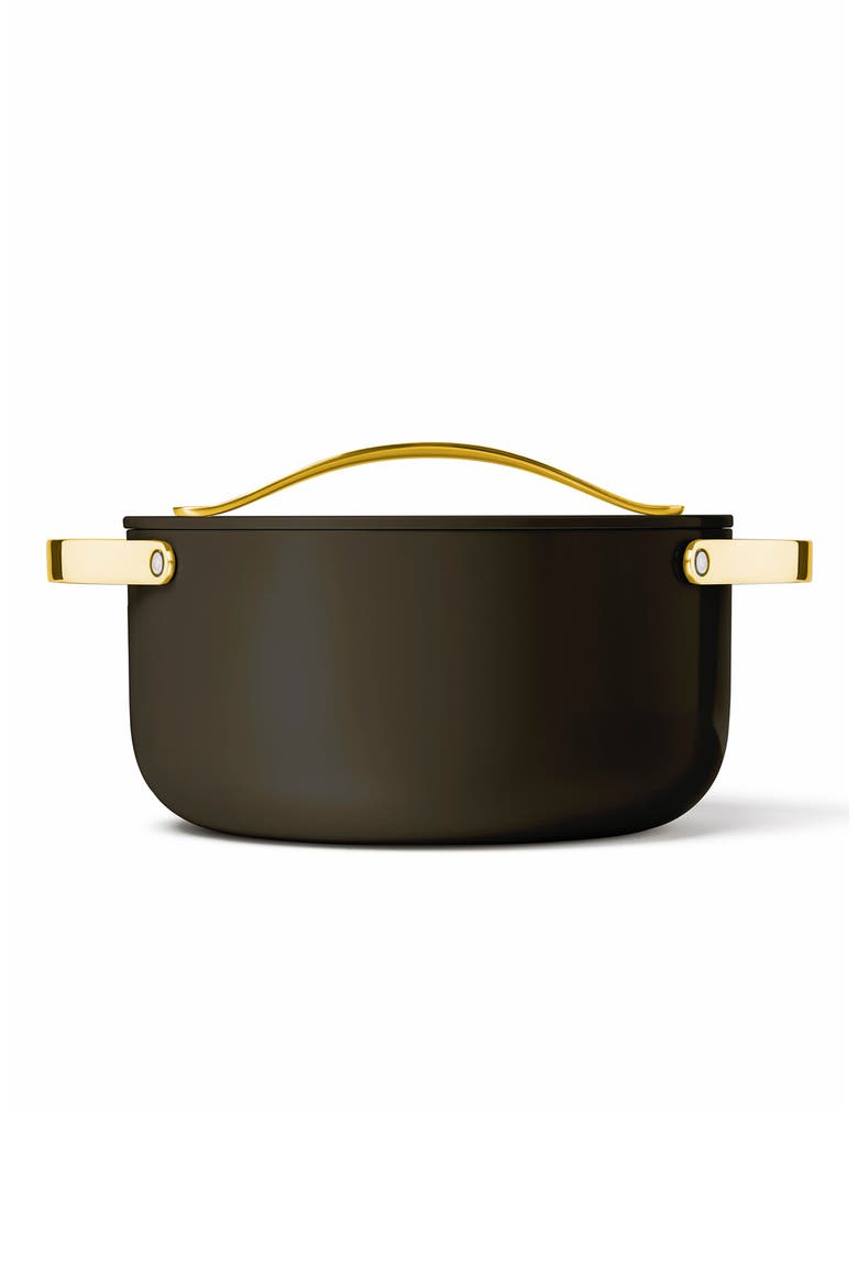 6.5 Quart Dutch Oven With Lid, Alternate, color, BLACK/ GOLD