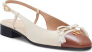 Valentino Garavani VLOGO Two-Tone Slingback Ballet Flat