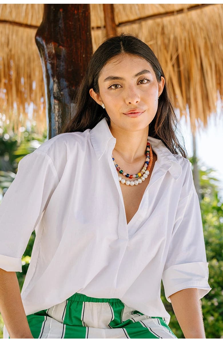 Noonday Collection Sahil Necklace, Alternate, color, White