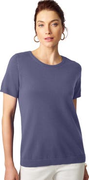 Jessica London Fine Gauge Crewneck Knit Shell