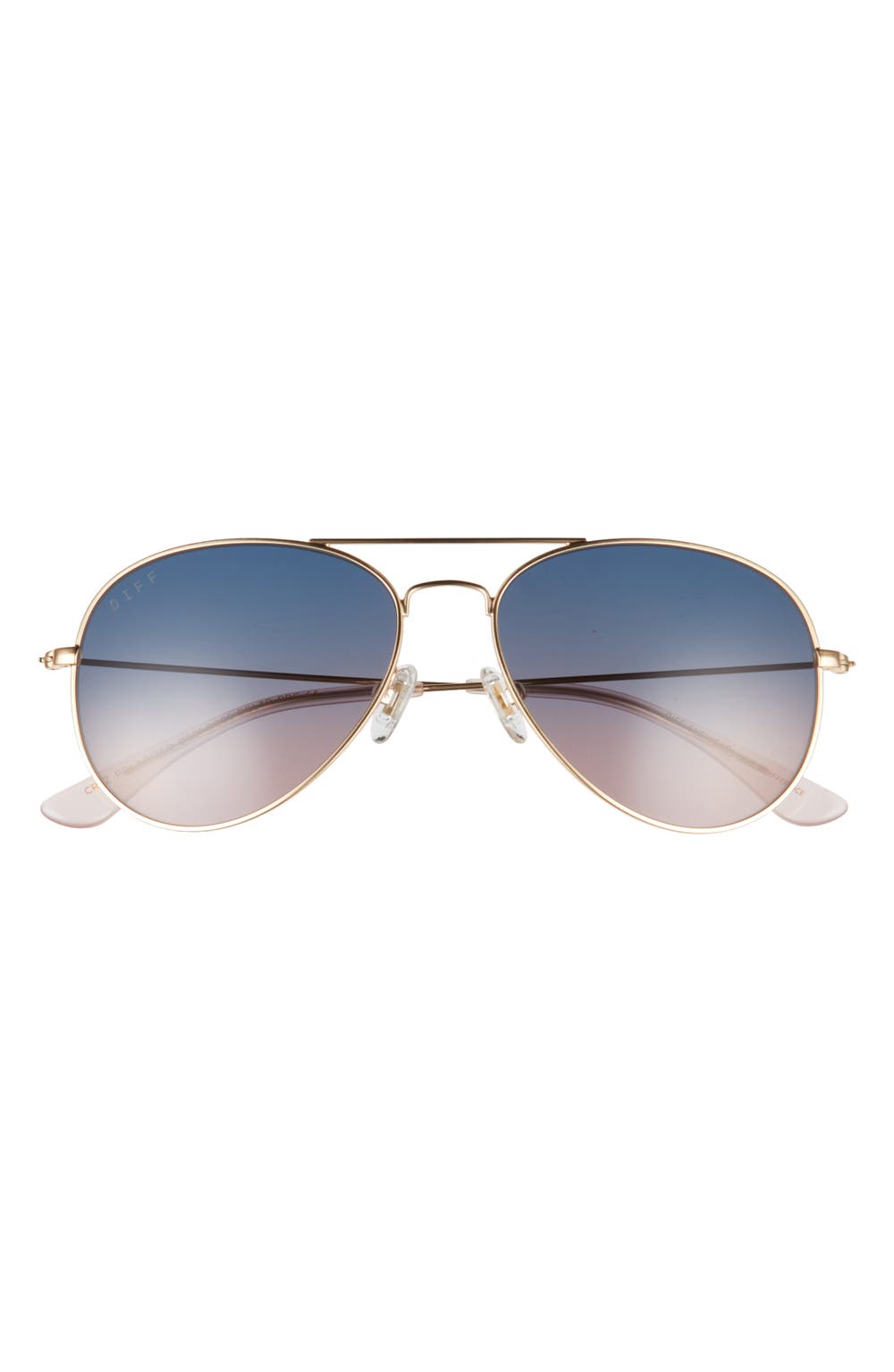 Cruz 58mm Polarized Aviator Sunglasses, color, BRUSHED GOLD
