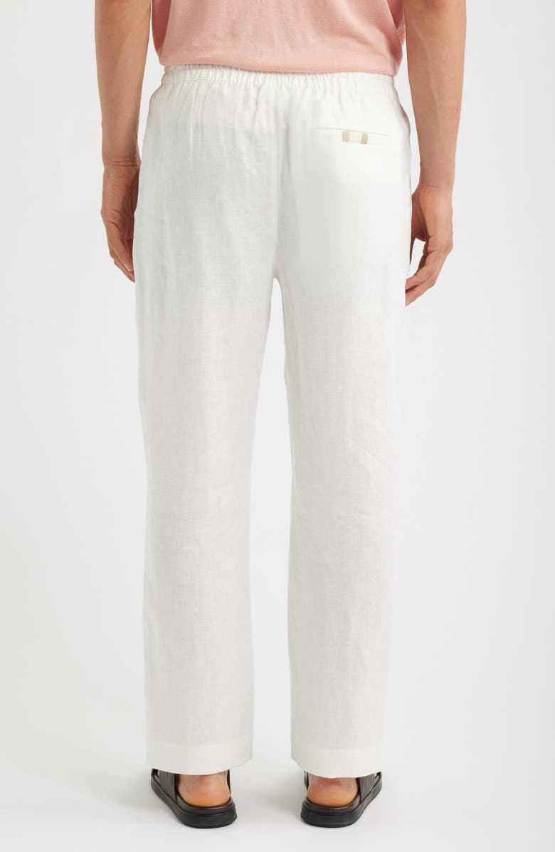 CHÉ Avila Straight Leg Linen Drawstring Pants, Alternate, color, White-23